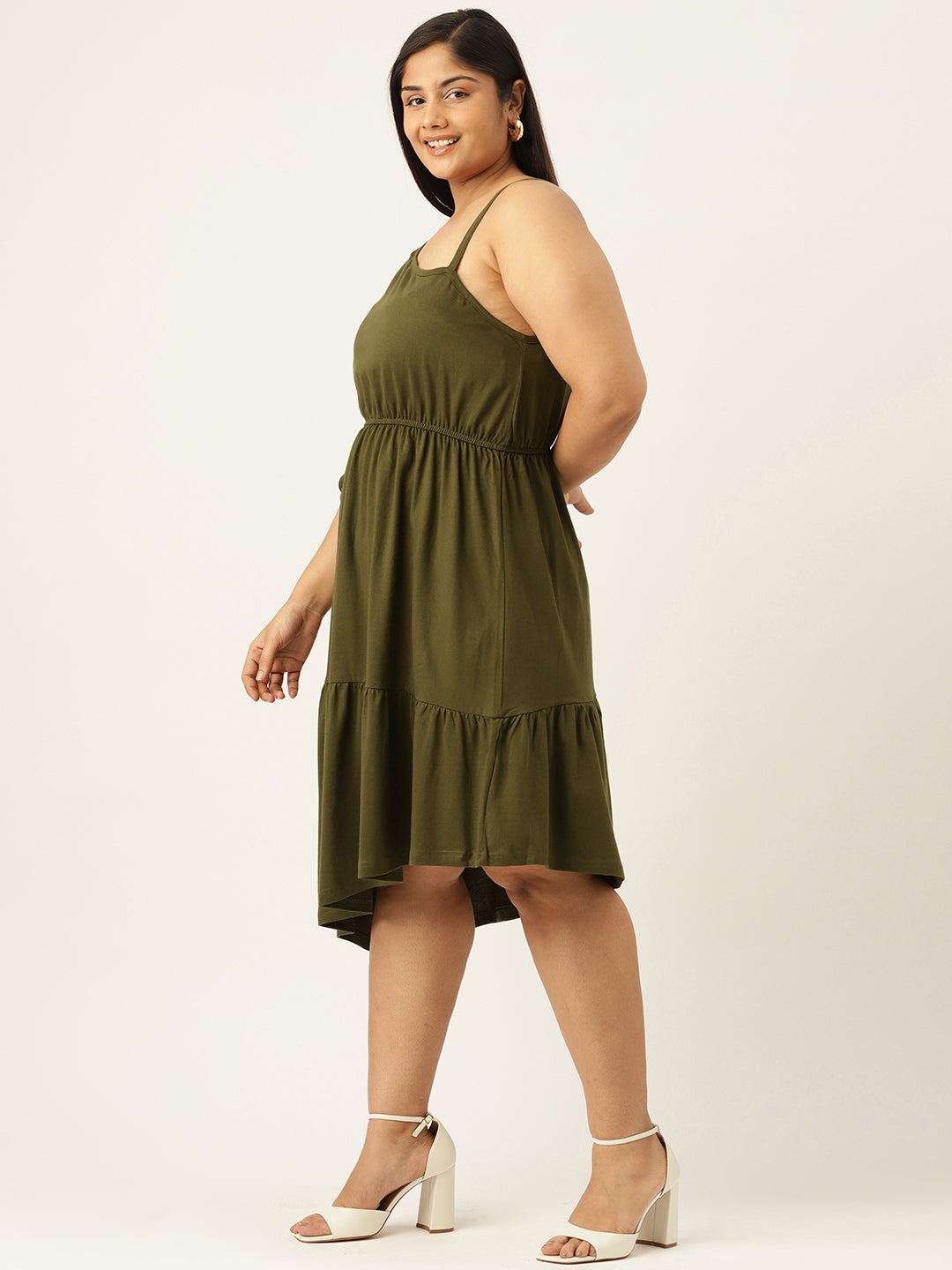Plus Size One Shoulder Dress