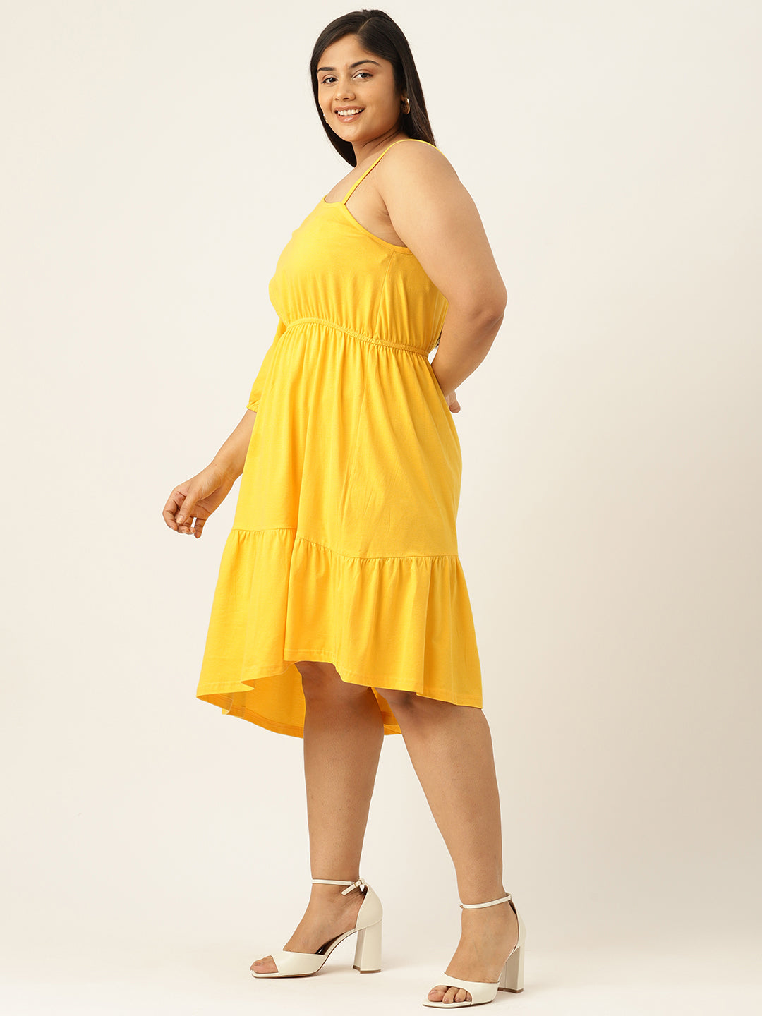Plus Size One Shoulder Dress