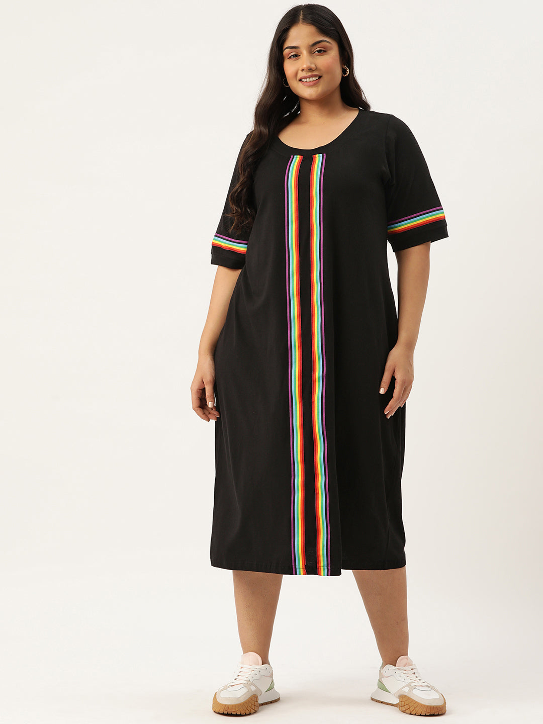Plus Size A-Line Knitted Dress