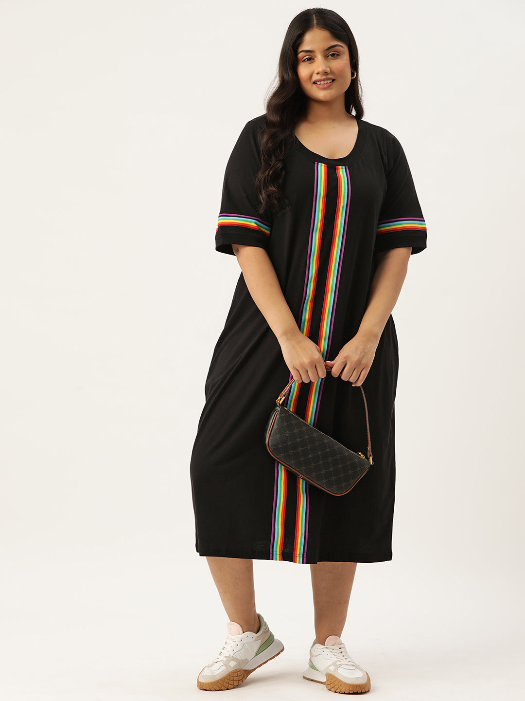 Plus Size A-Line Knitted Dress