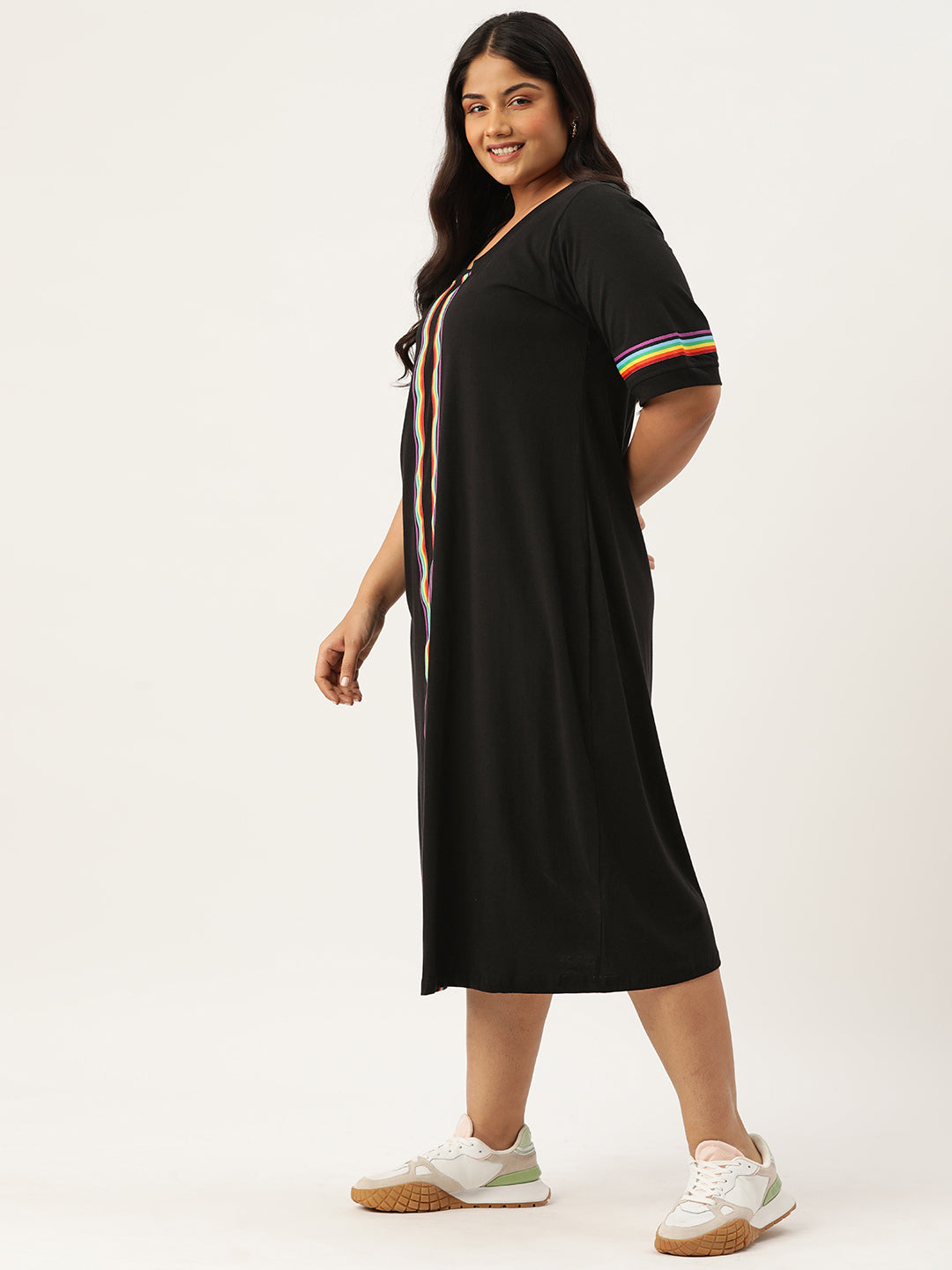 Plus Size A-Line Knitted Dress