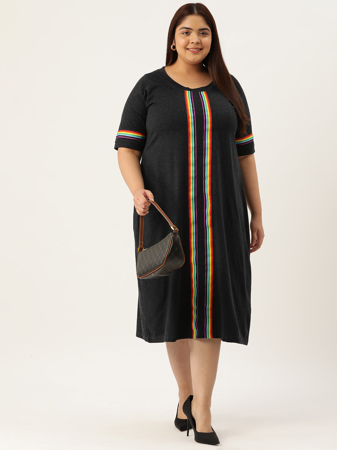 Plus Size A-Line Knitted Dress