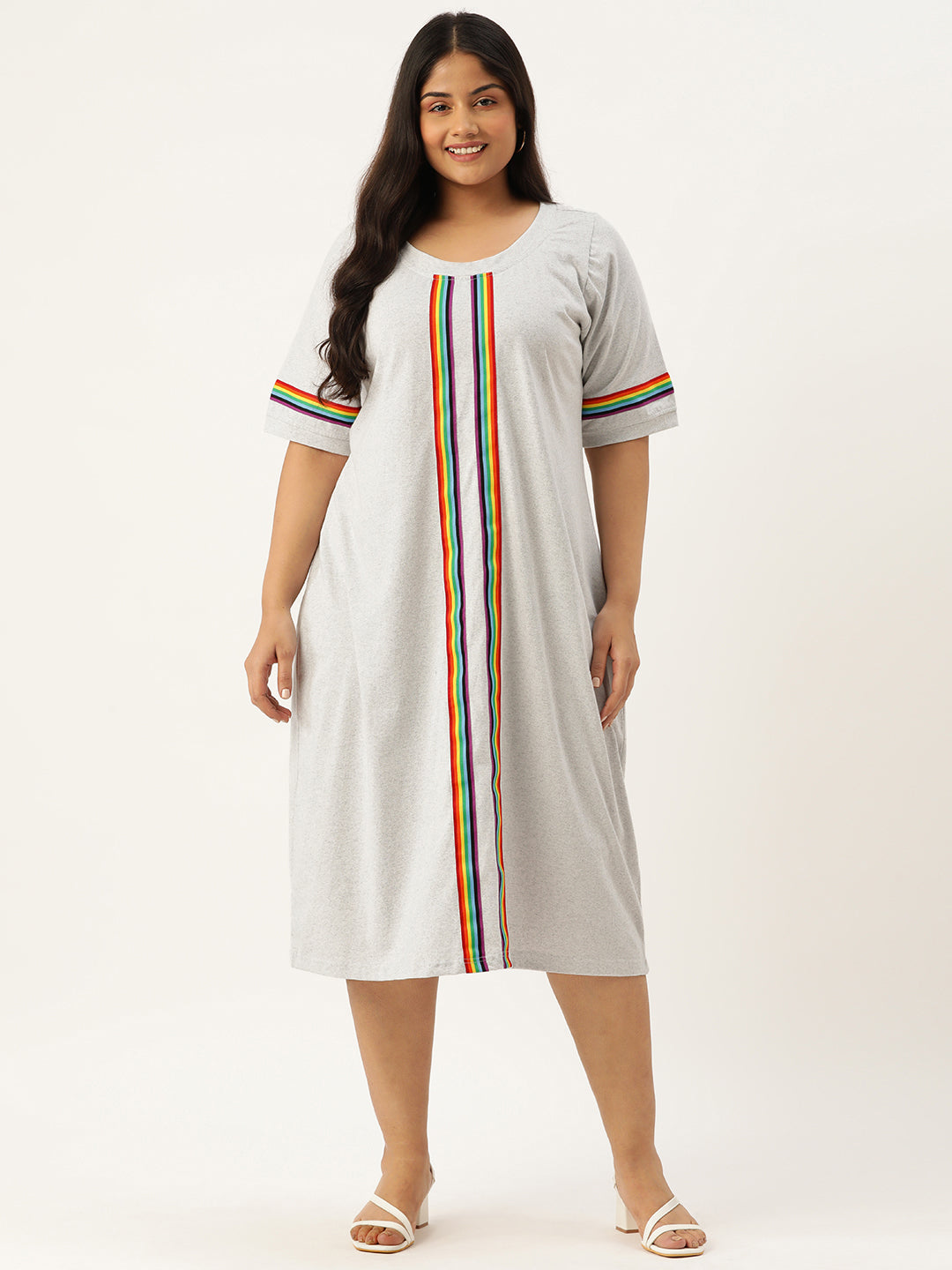 Plus Size A-Line Knitted Dress