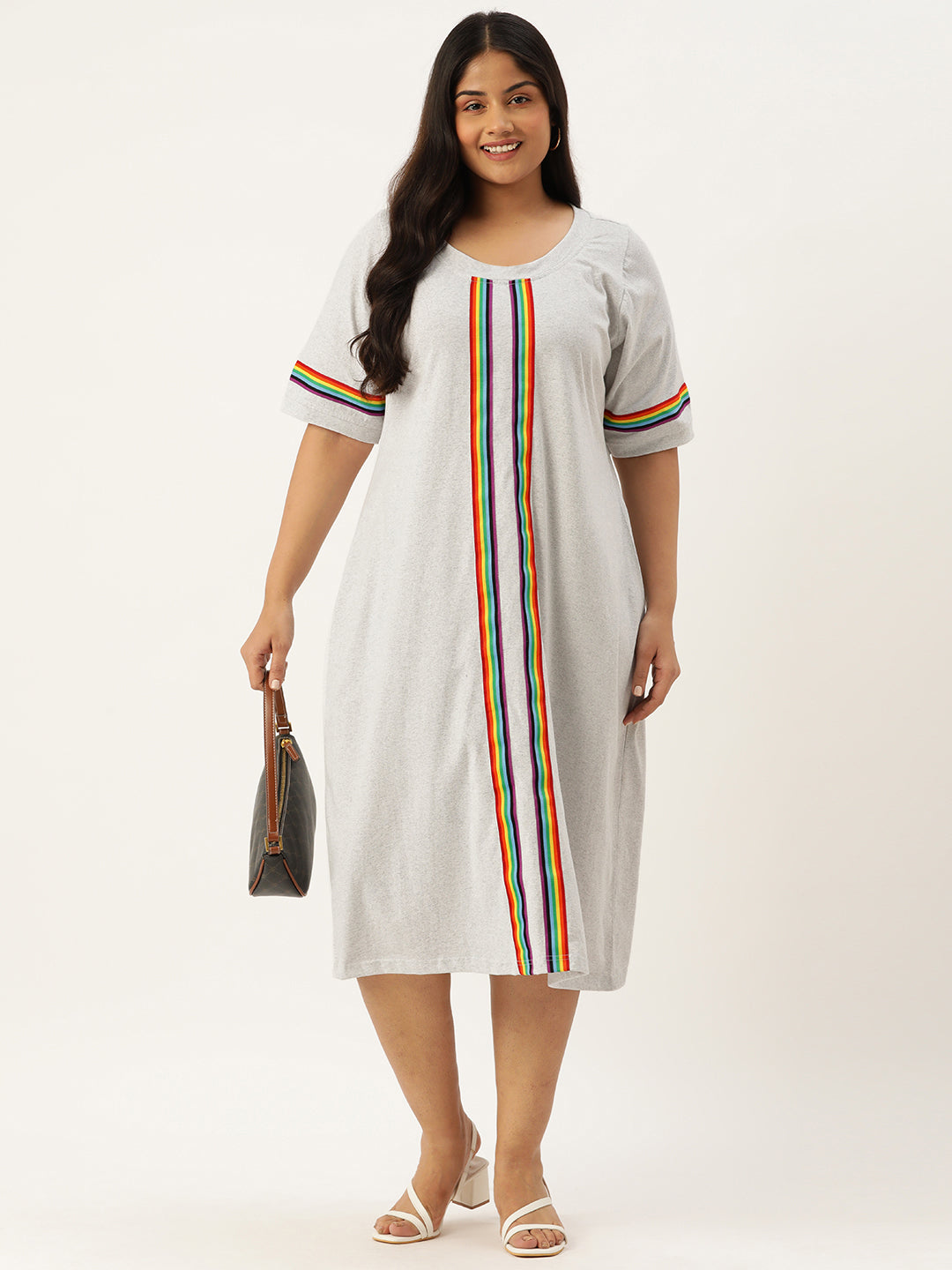 Plus Size A-Line Knitted Dress
