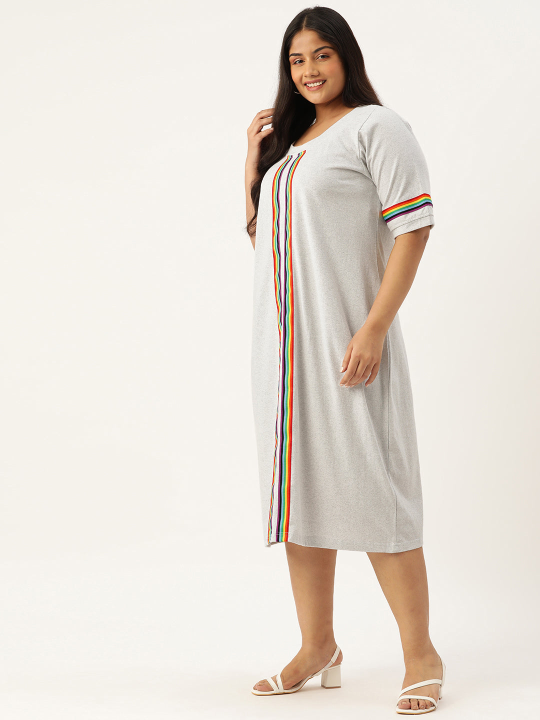 Plus Size A-Line Knitted Dress