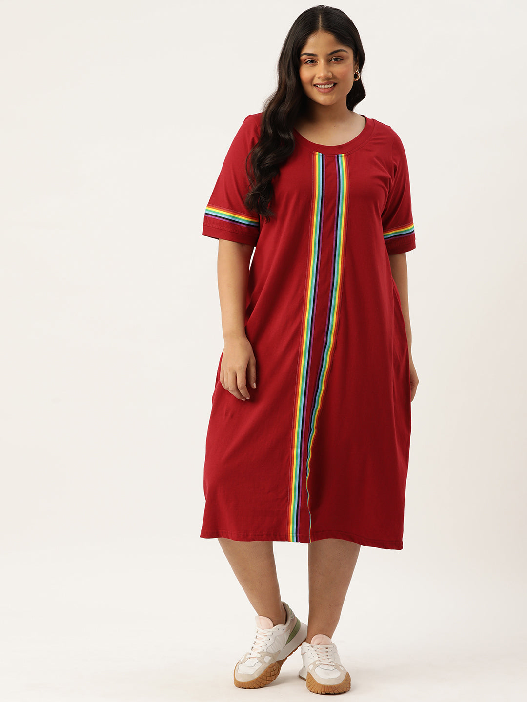 Plus Size A-Line Knitted Dress
