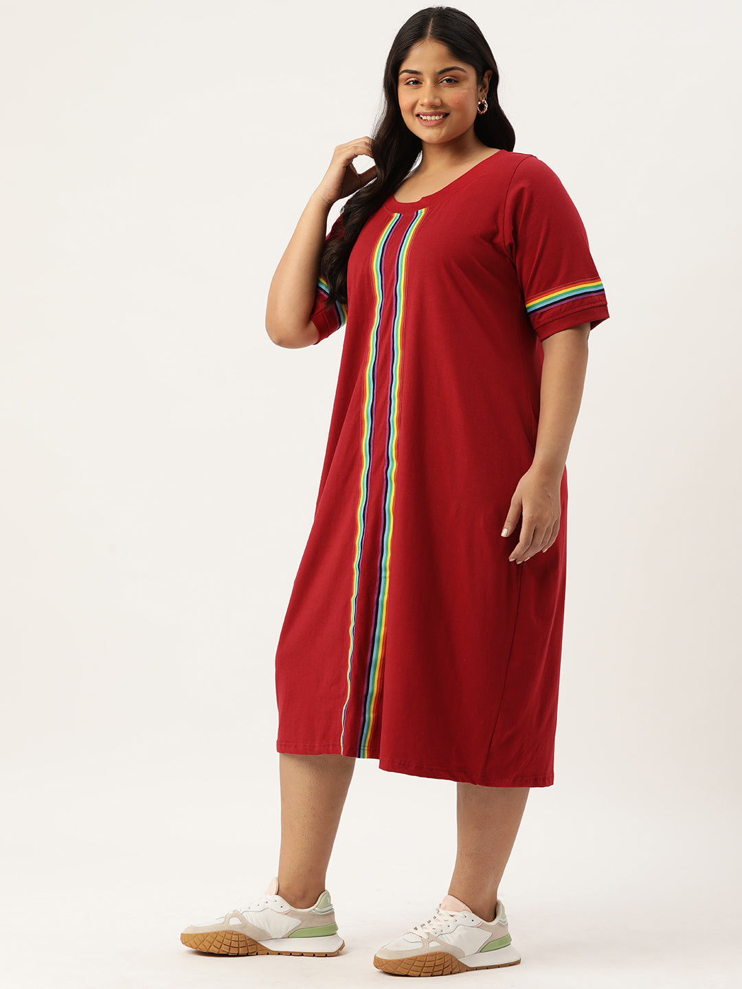 Plus Size A-Line Knitted Dress