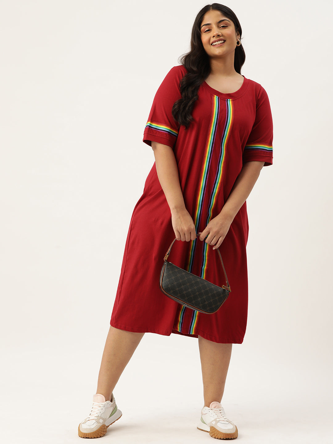 Plus Size A-Line Knitted Dress