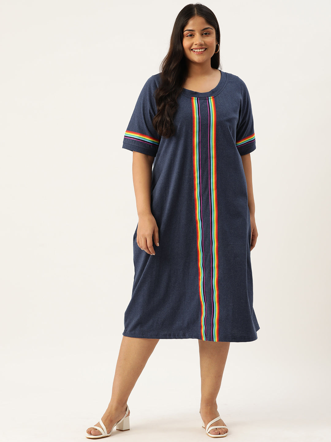 Plus Size A-Line Knitted Dress