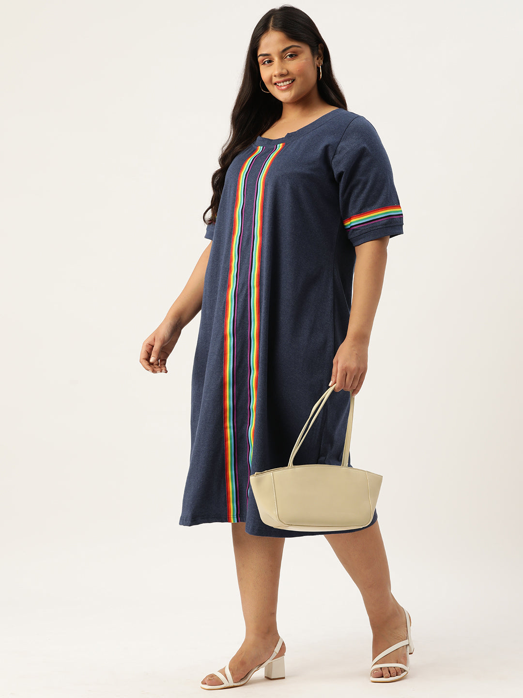 Plus Size A-Line Knitted Dress