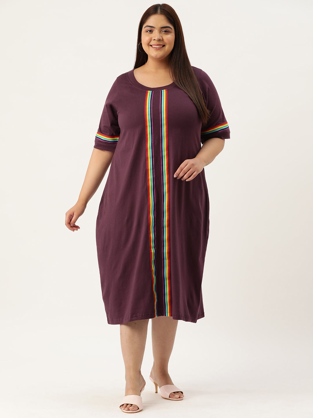 Plus Size A-Line Knitted Dress