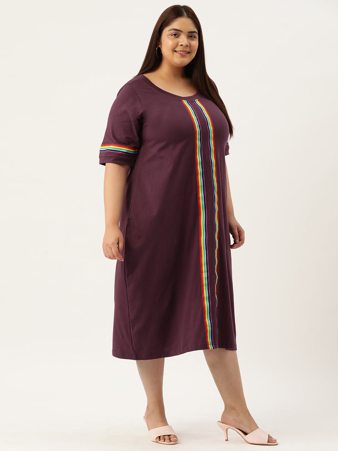 Plus Size A-Line Knitted Dress