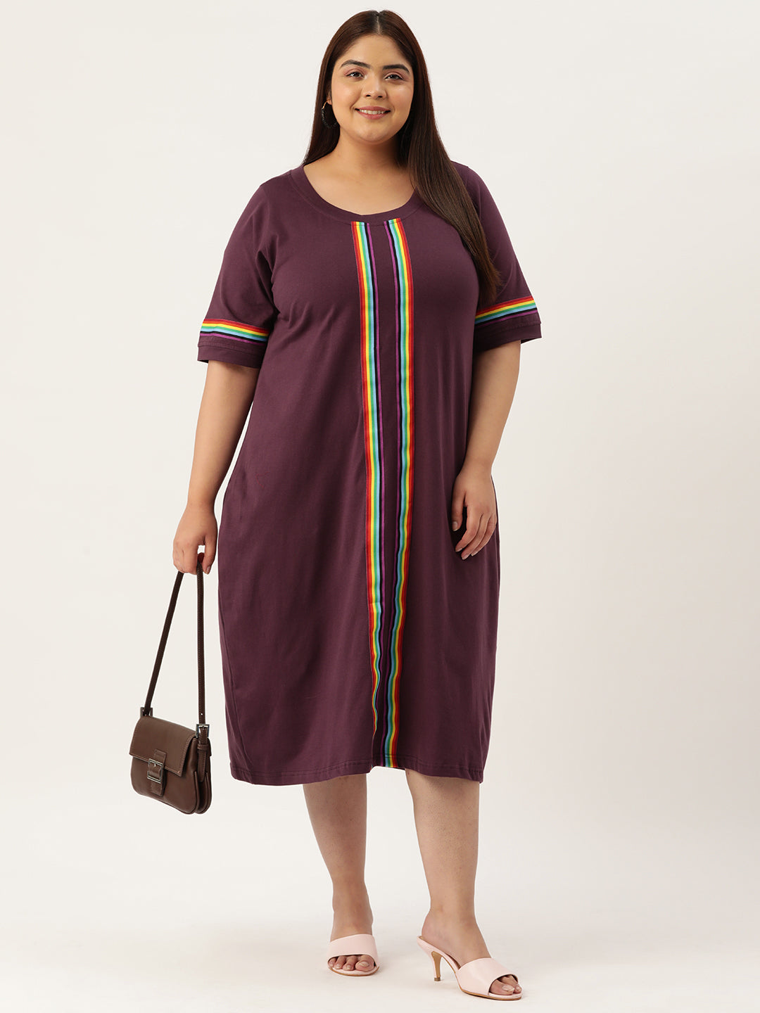 Plus Size A-Line Knitted Dress