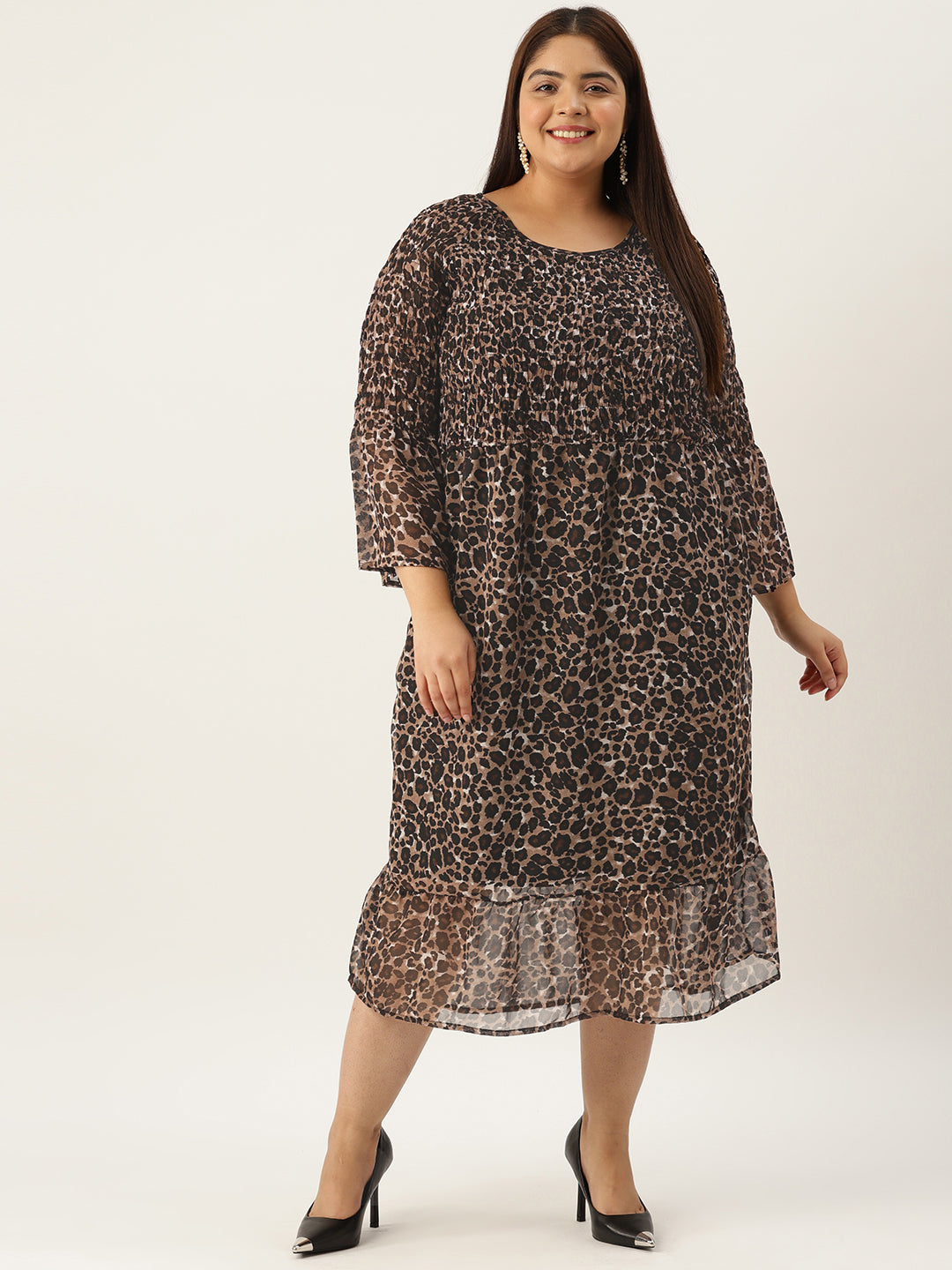 Plus Size A-Line Georgette Dress