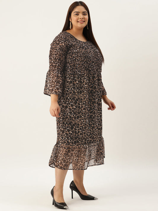 Plus Size A-Line Georgette Dress