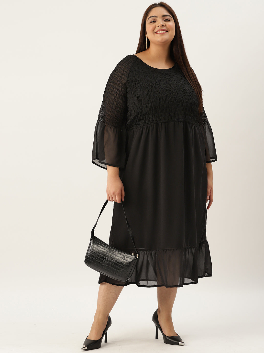 Plus Size A-Line Georgette Dress