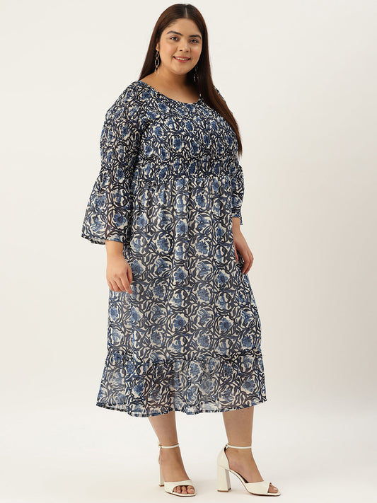Plus Size A-Line Georgette Dress