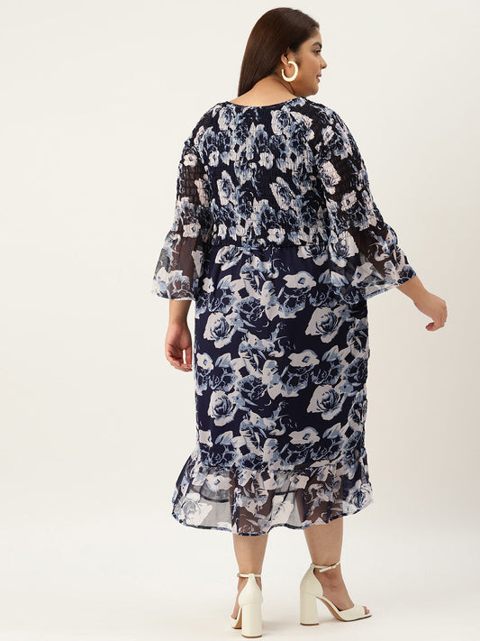 Plus Size A-Line Georgette Dress
