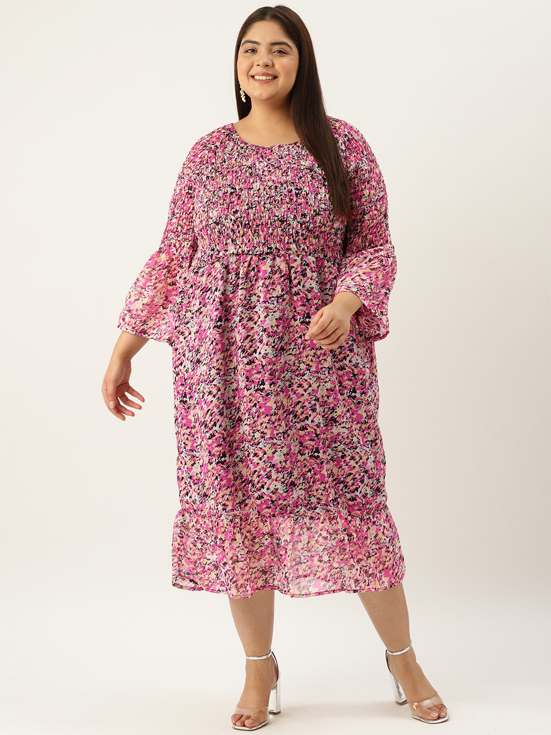 Plus Size A-Line Georgette Dress