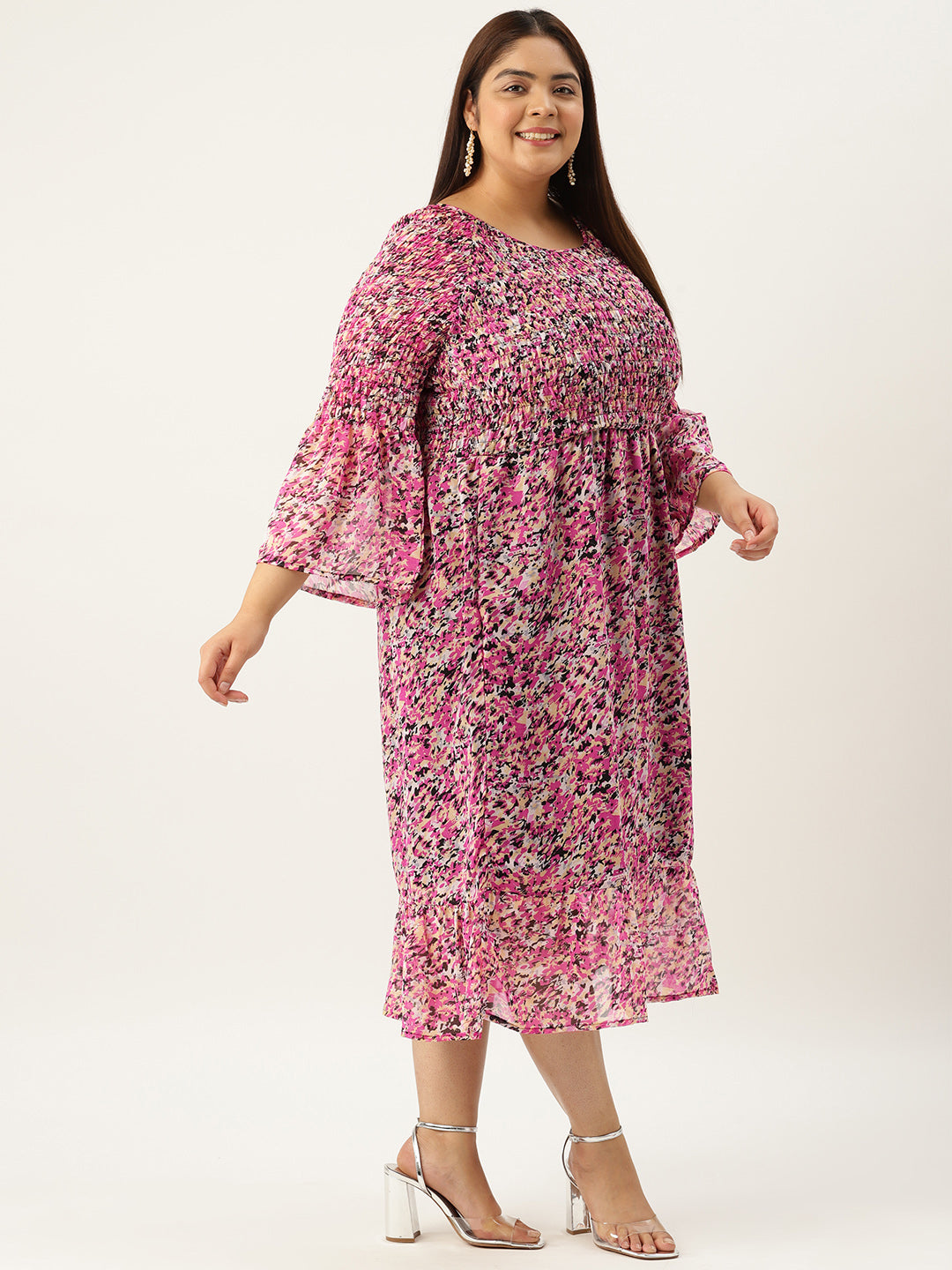 Plus Size A-Line Georgette Dress