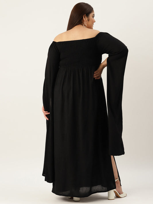 Plus Size Off Shoulder Maxi Dress
