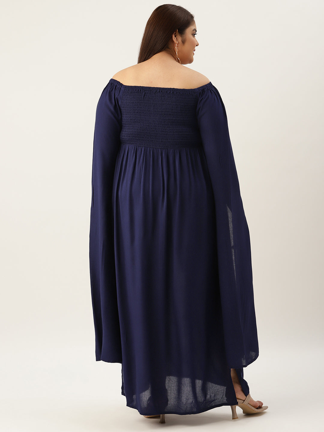 Plus Size Off Shoulder Maxi Dress
