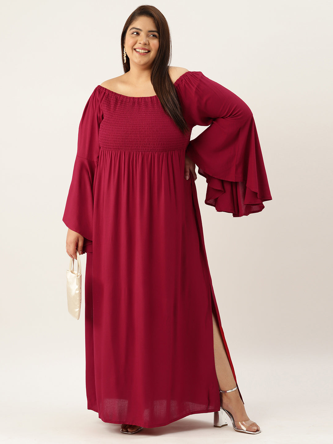 Plus Size A-Line Maxi Dress