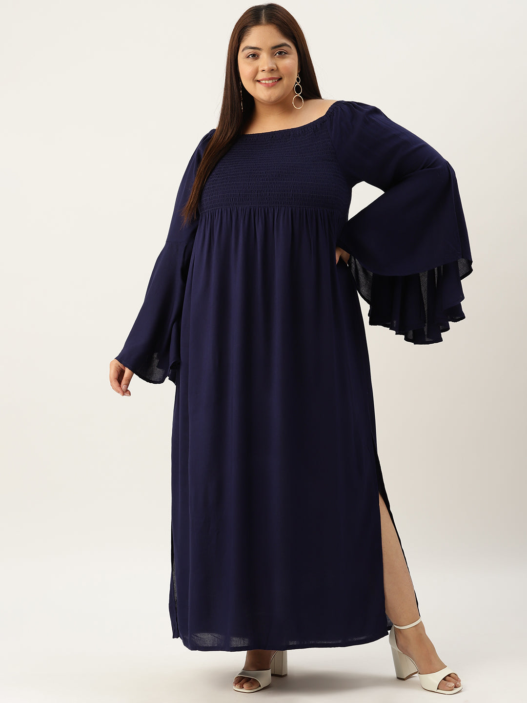 Plus Size A-Line Maxi Dress