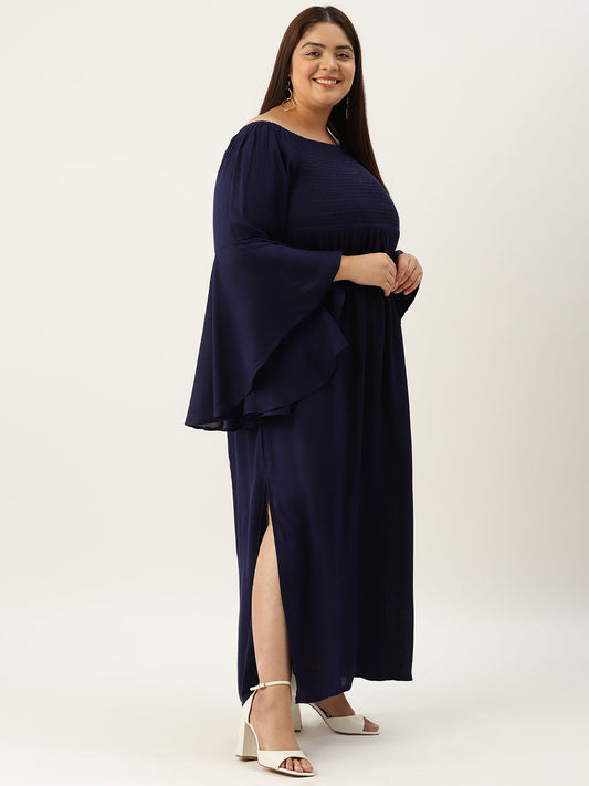 Plus Size A-Line Maxi Dress