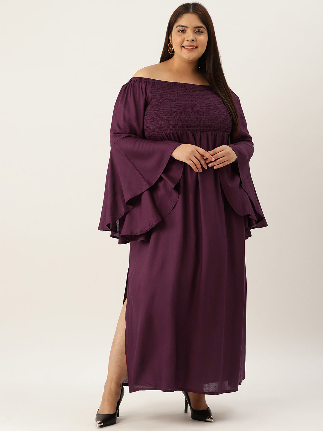Plus Size A-Line Maxi Dress