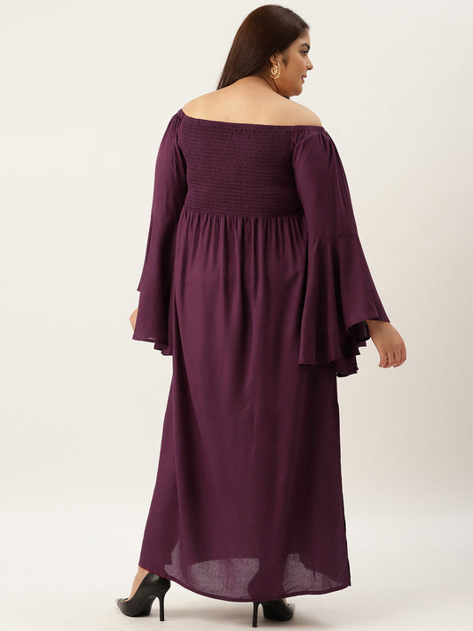Plus Size A-Line Maxi Dress