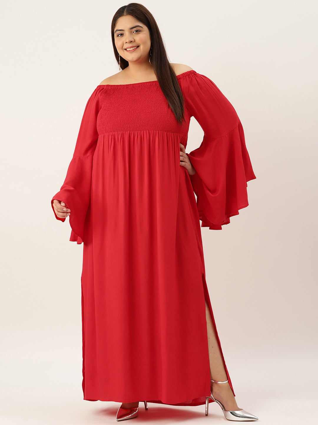 Plus Size A-Line Maxi Dress