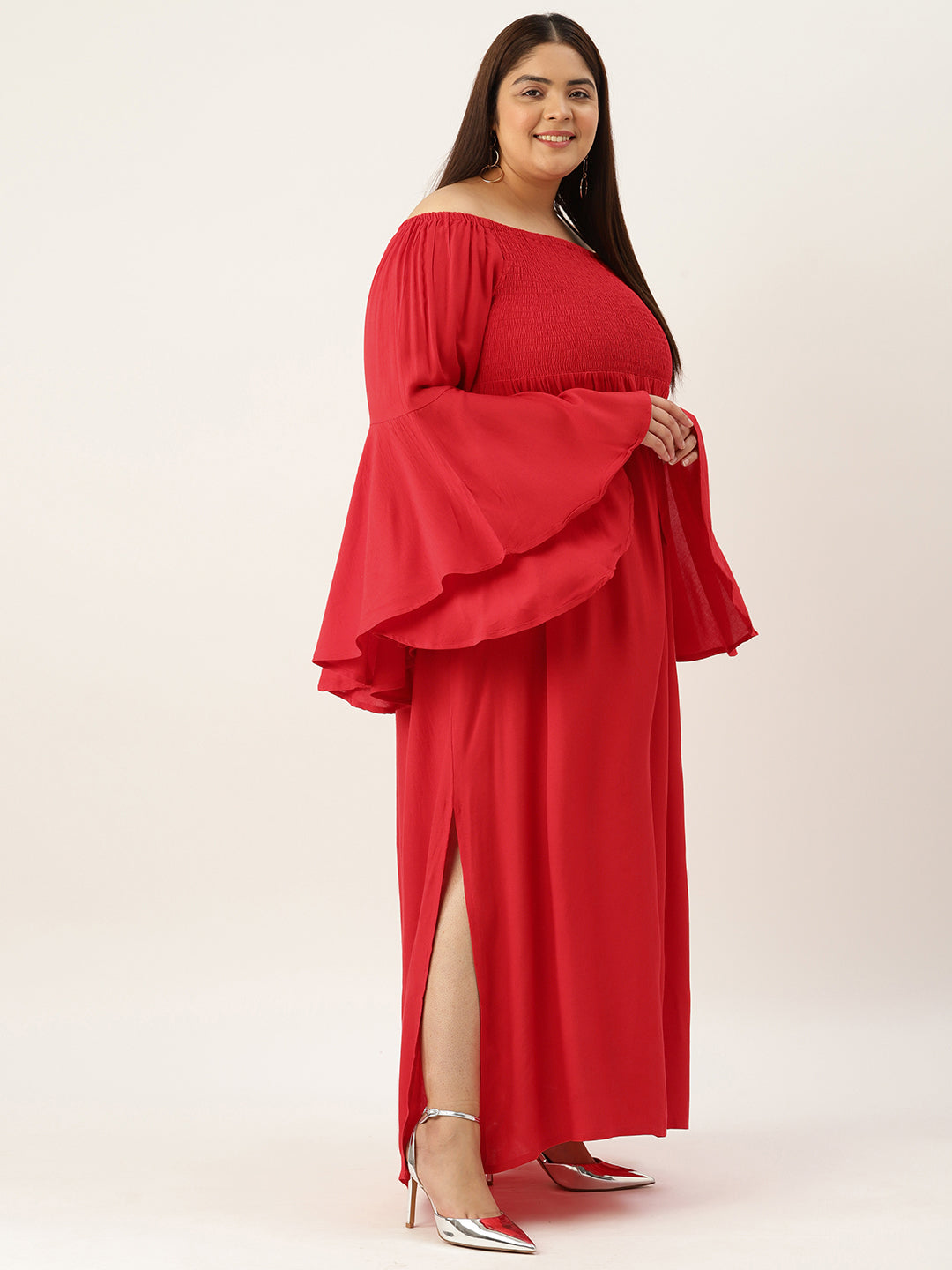 Plus Size A-Line Maxi Dress