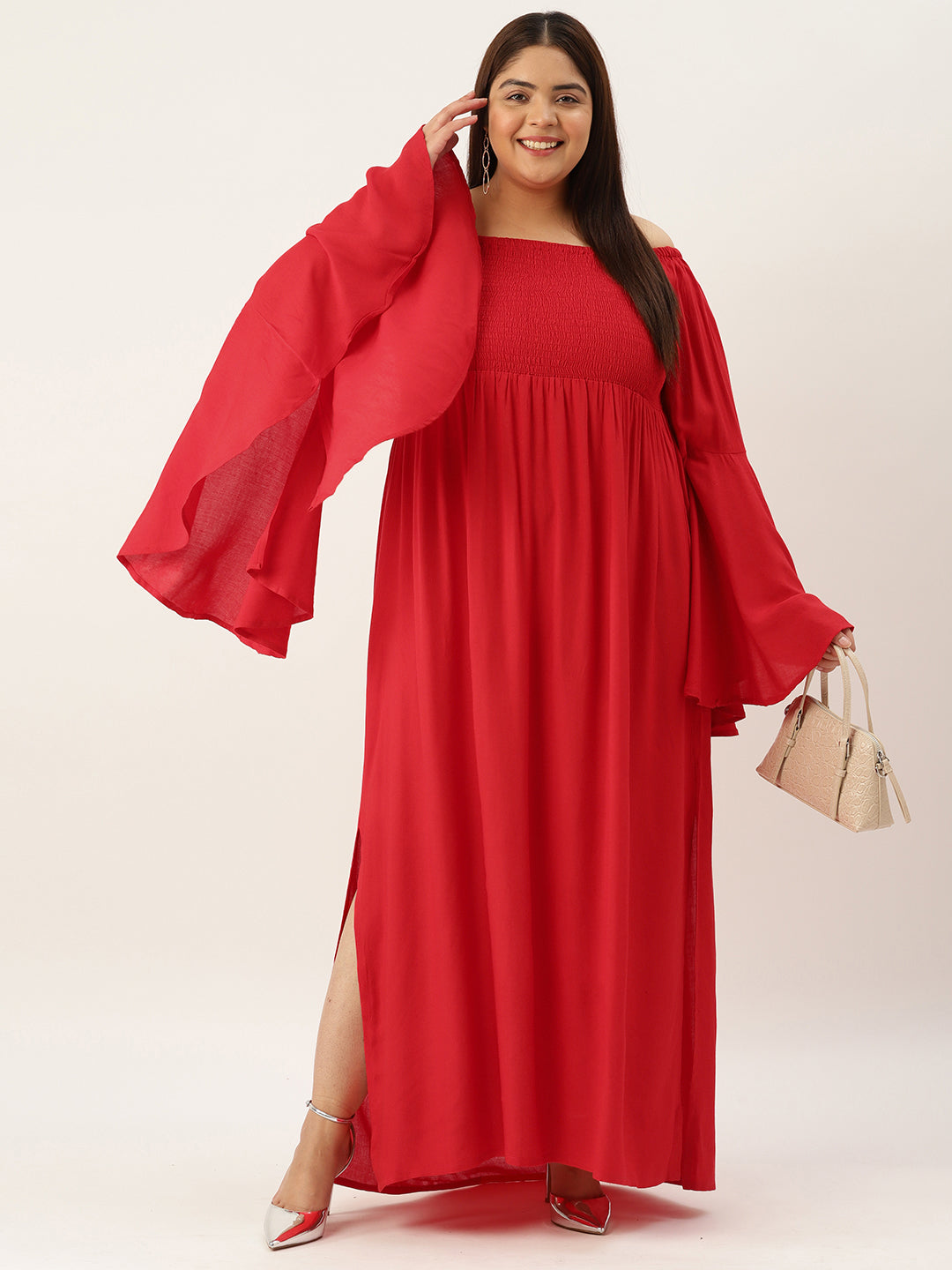 Plus Size A-Line Maxi Dress