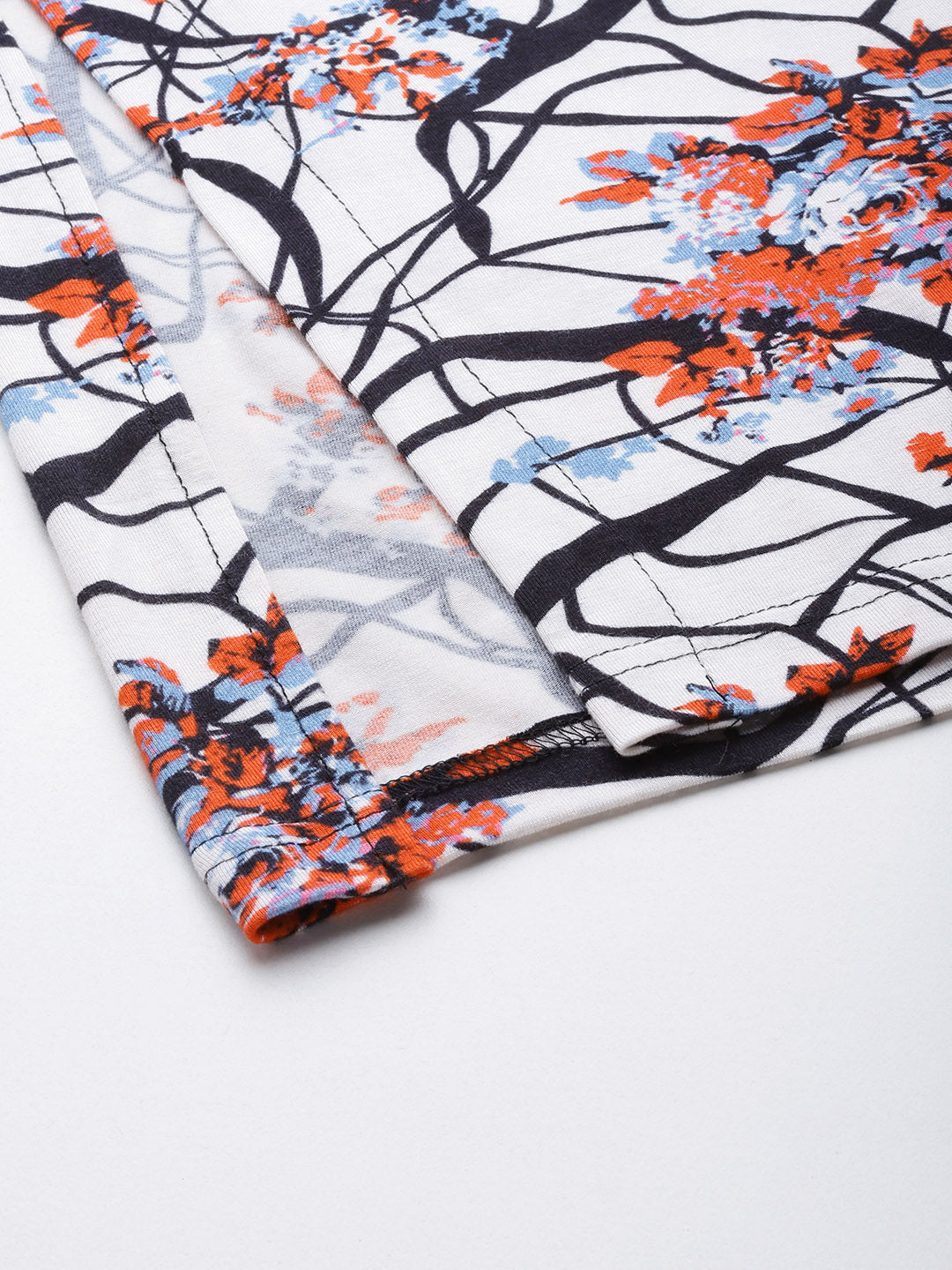 Women Plus Size Printed High-Rise Trousers