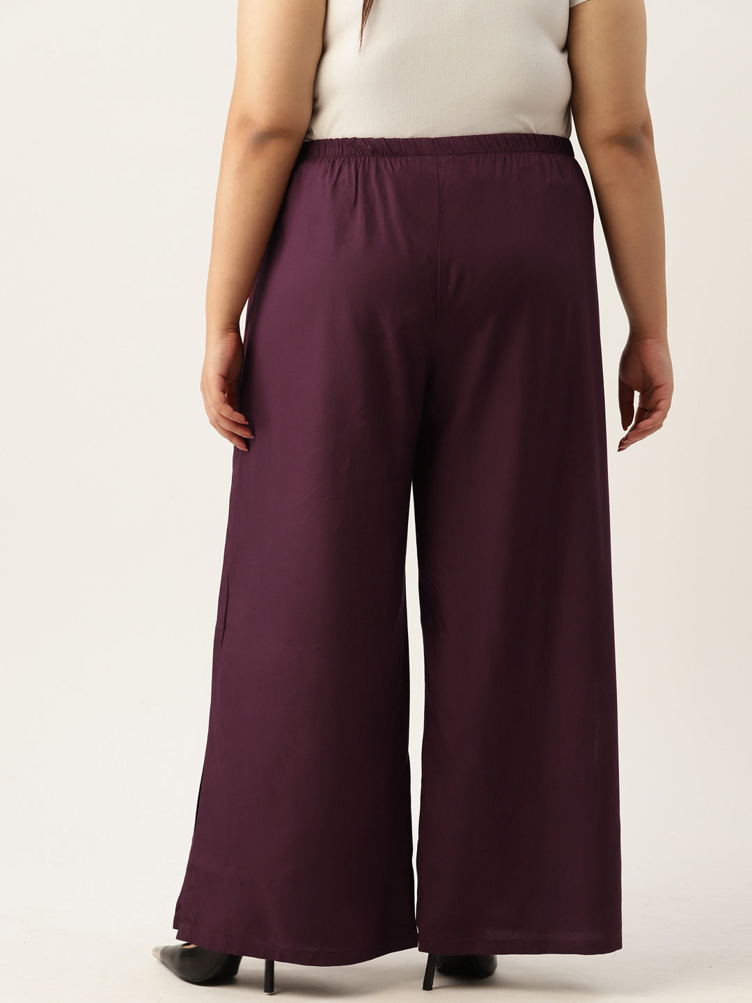Plus Size Wide Leg Flared Palazzo