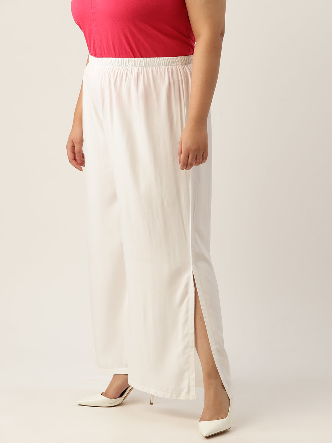 Plus Size Wide Leg Flared Palazzo
