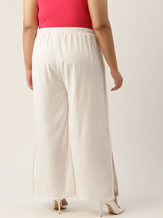 Plus Size Wide Leg Flared Palazzo