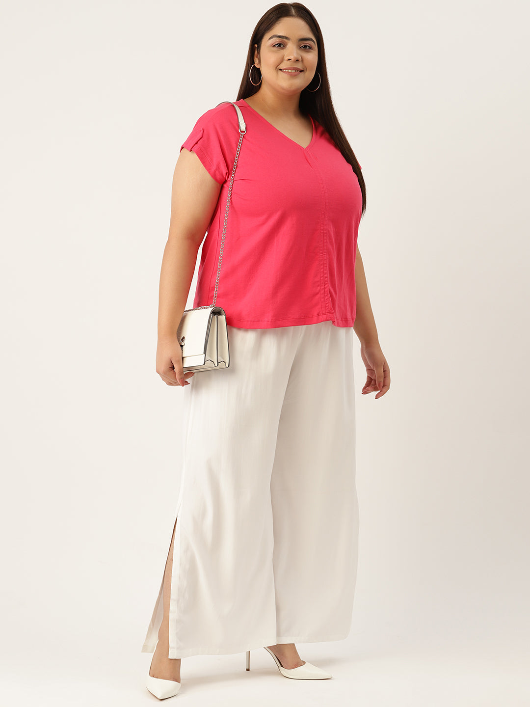 Plus Size Wide Leg Flared Palazzo