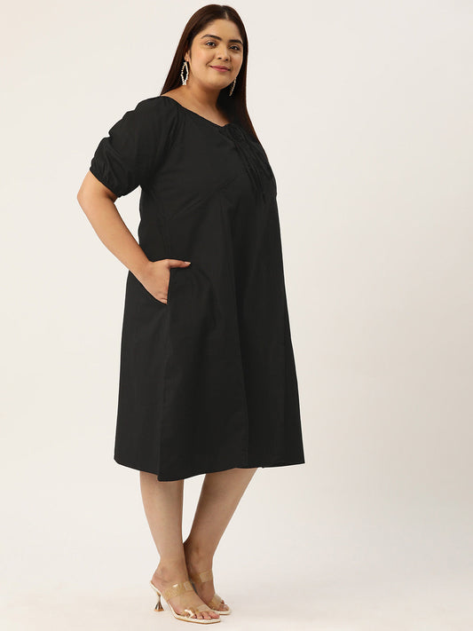 Plus Size A-Line Cotton Dress