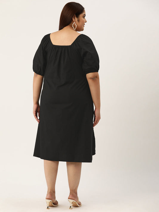 Plus Size A-Line Cotton Dress