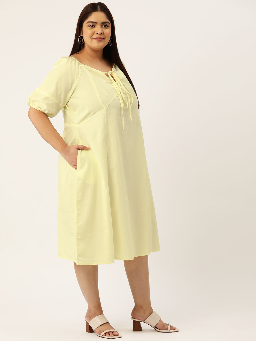 Plus Size A-Line Cotton Dress