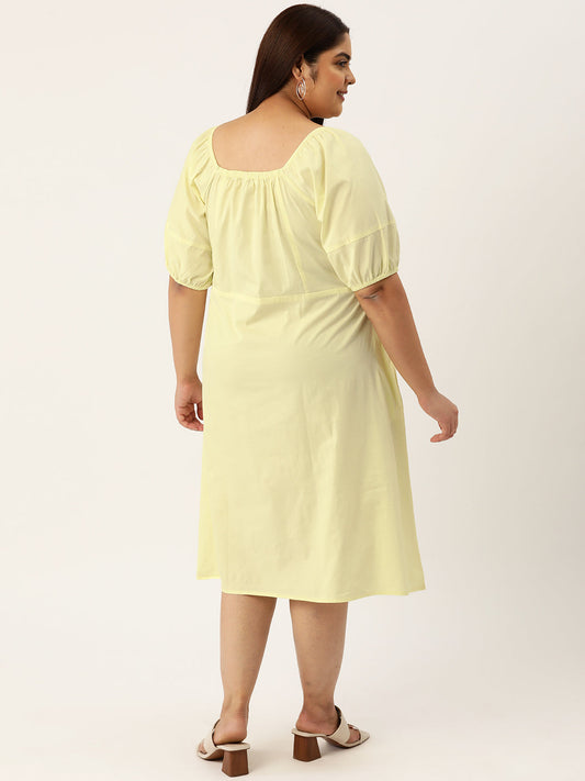 Plus Size A-Line Cotton Dress
