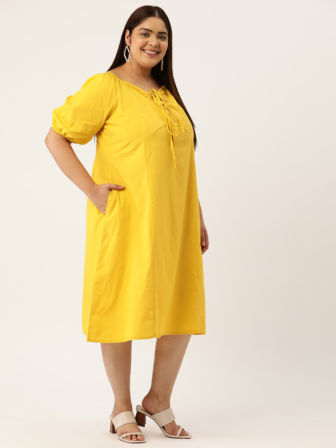 Plus Size A-Line Cotton Dress