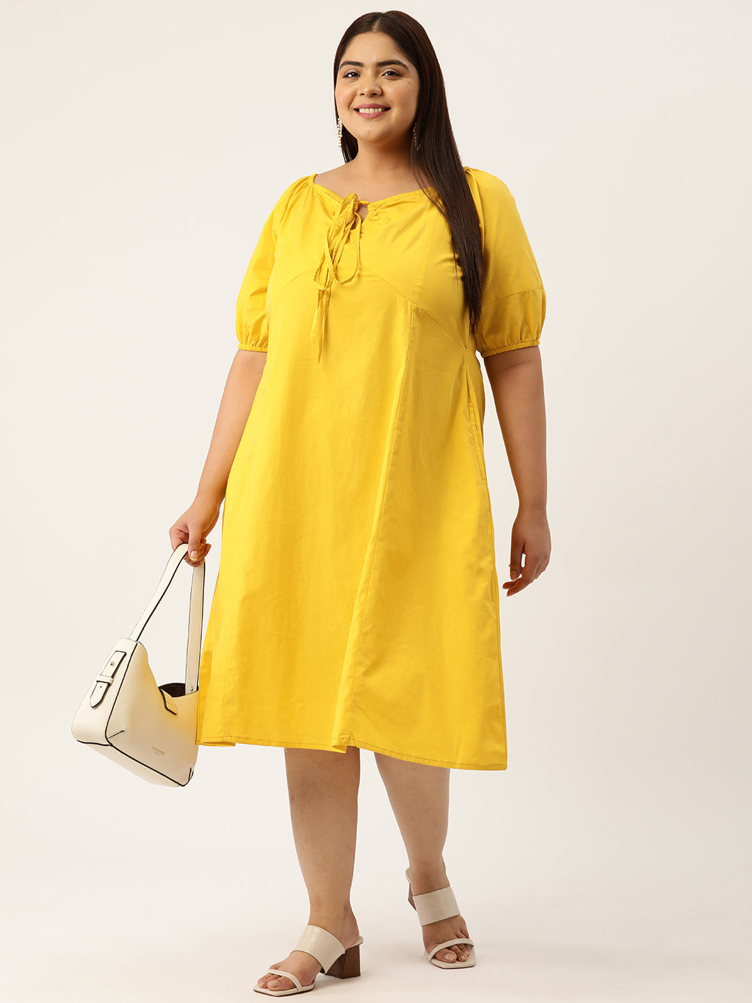 Plus Size A-Line Cotton Dress