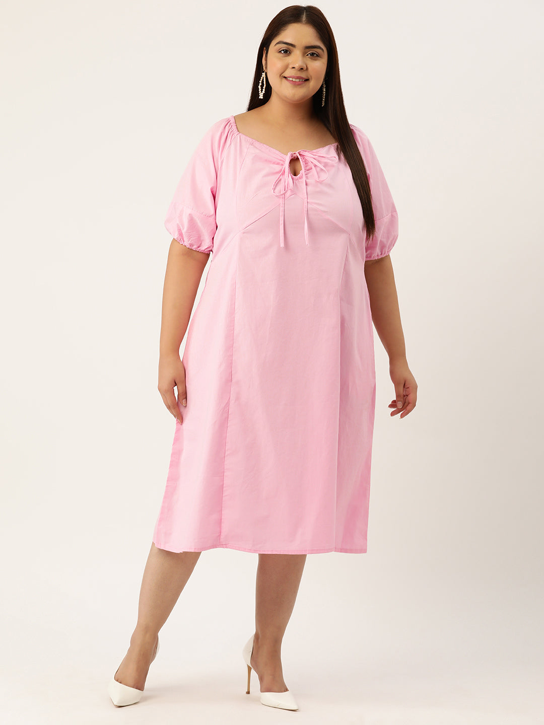 Plus Size A-Line Cotton Dress