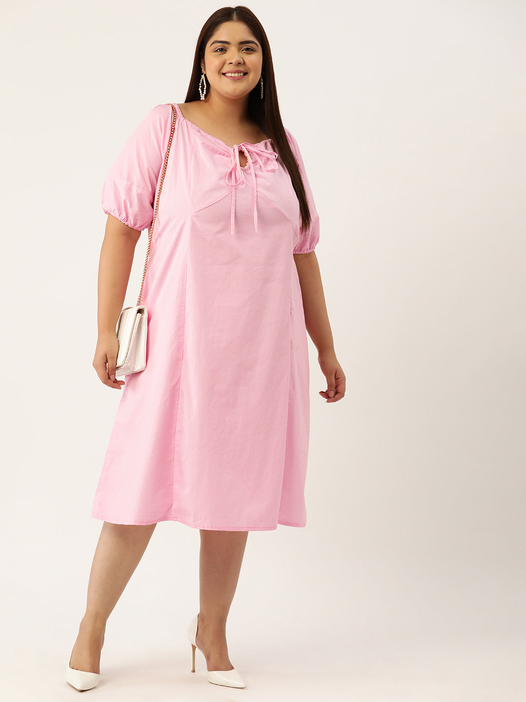 Plus Size A-Line Cotton Dress