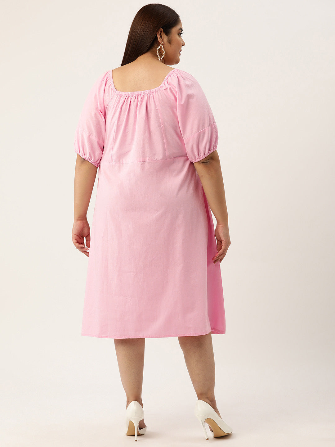Plus Size A-Line Cotton Dress