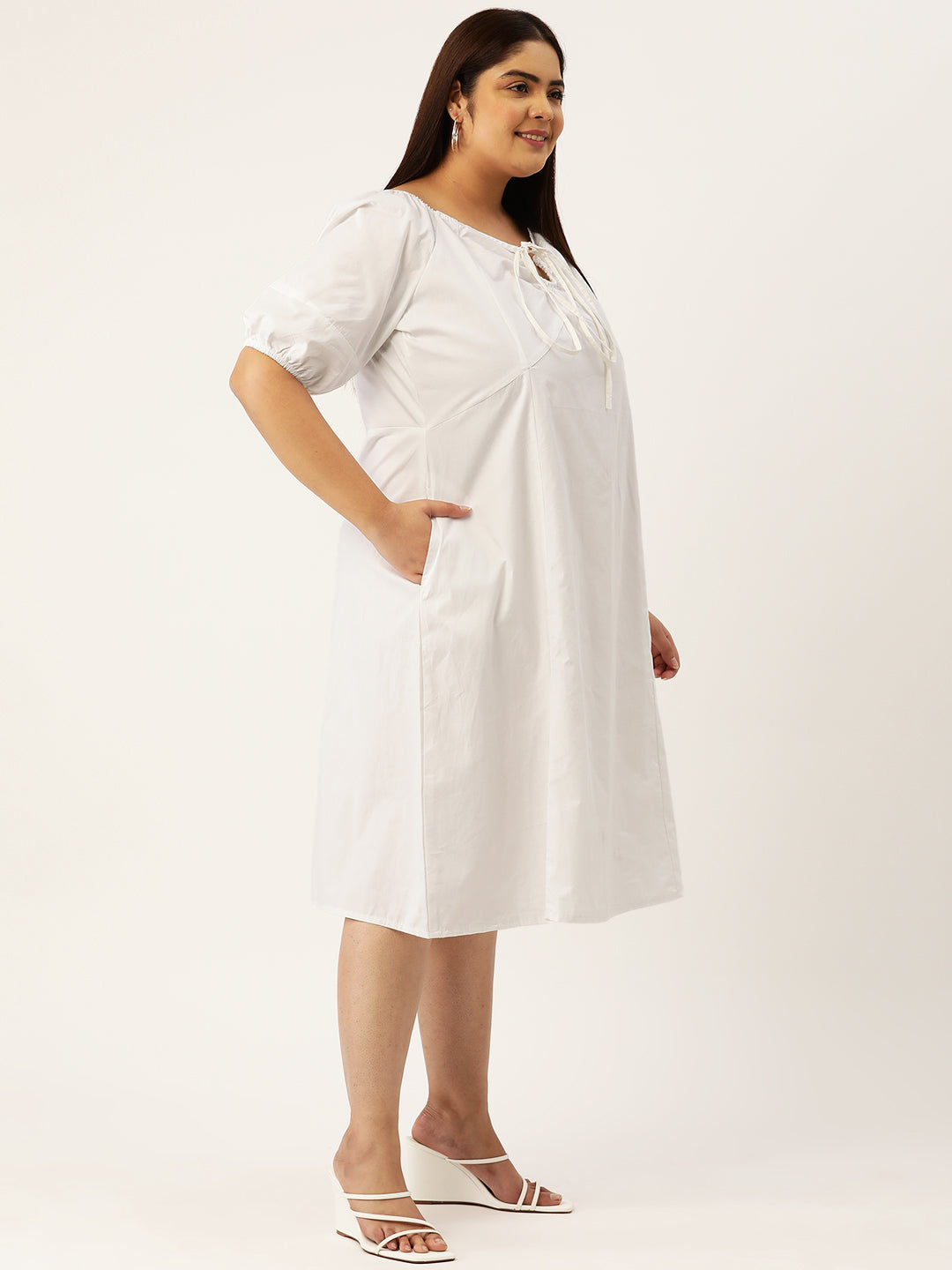 Plus Size A-Line Cotton Dress