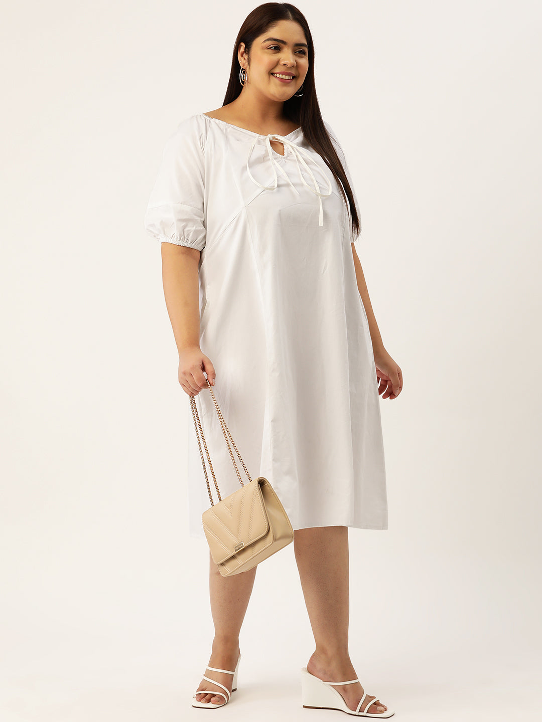 Plus Size A-Line Cotton Dress
